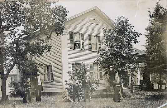 The Col. Henning House, built 1835, formerly located at the corner of Lockport-Olcott Road and Wheeler Road. Torn down to build Tops Markets. 
